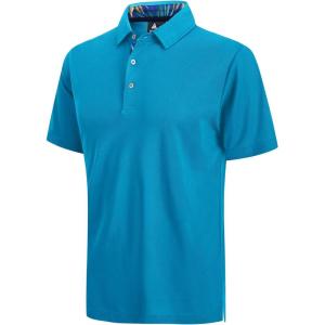 ZITY Polo Shirts for Men Golf Polo Casual Shirts Short Sleeve Moisture Wicking Collared Shirts(Blue Green)