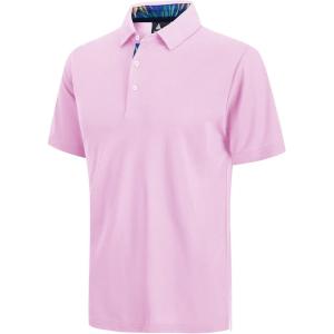 ZITY Polo Shirts for Men Golf Polo Casual Shirts Short Sleeve Moisture Wicking Collared Shirts(Pink)