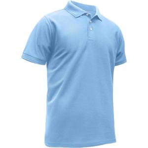 ZITY Polo Shirts for Men Short Sleeve Summer Moisture Wicking Causal Collared Golf Tennis T-Shirt(Moon Blue)