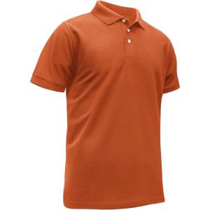 ZITY Polo Shirts for Men Short Sleeve Summer Moisture Wicking Causal Collared Golf Tennis T-Shirt(Orange)