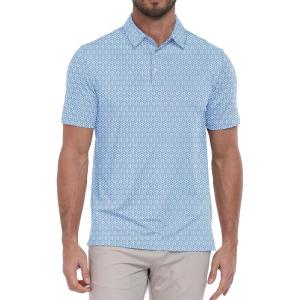 ZITY Select Mens Golf Polo Shirts 50+ UPF Short Sleeve Quick-Dry Performance Print Golf Shirt(Blue Snowflake)