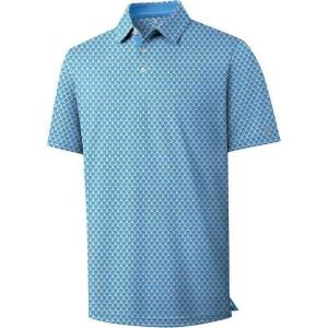 ZITY Select Mens Golf Shirts Short Sleeve Print Performance Polo Moisture Wicking Casual Collared Golf Shirts for Men(Blue Golf Ball)