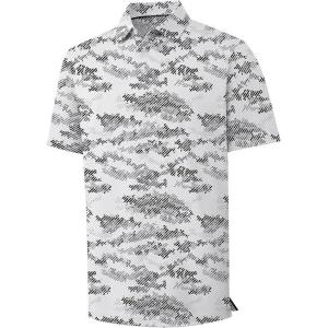 ZITY Select Mens Golf Shirts Short Sleeve Print Performance Polo Moisture Wicking Casual Collared Golf Shirts for Men(Graywhite Striped Camouflage)