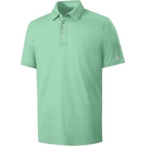 ZITY Select Mens Golf Shirts Short Sleeve Print Performance Polo Moisture Wicking Casual Collared Golf Shirts for Men(Viridescent Leaf)