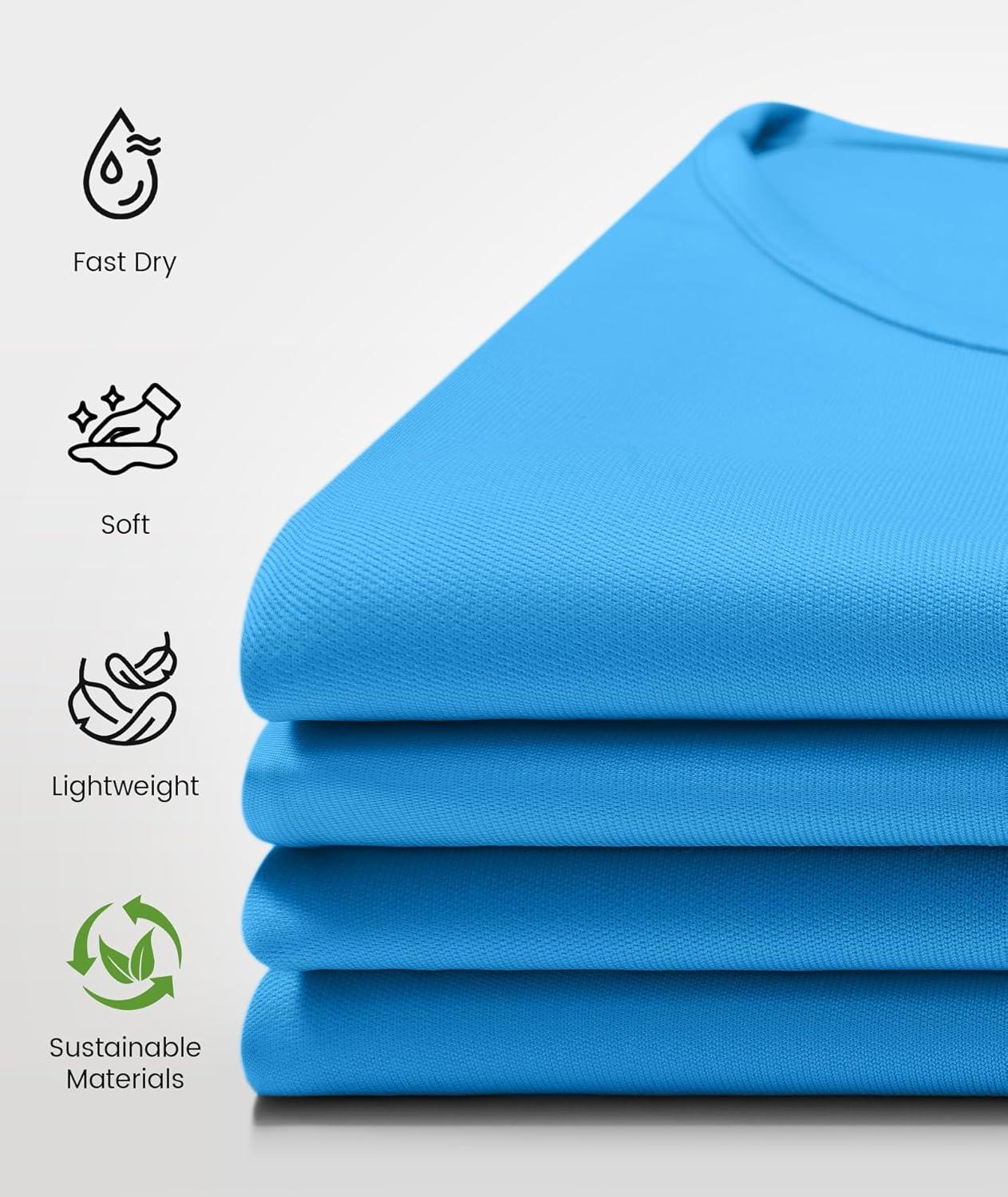 imageZITY 3 Pack Mens Sleeveless Shirt UPF 50 Workout Tank Top Fast Dry Breathable Lightweight Gym Muscle Fitness T ShirtsLight BlueWhiteBlack
