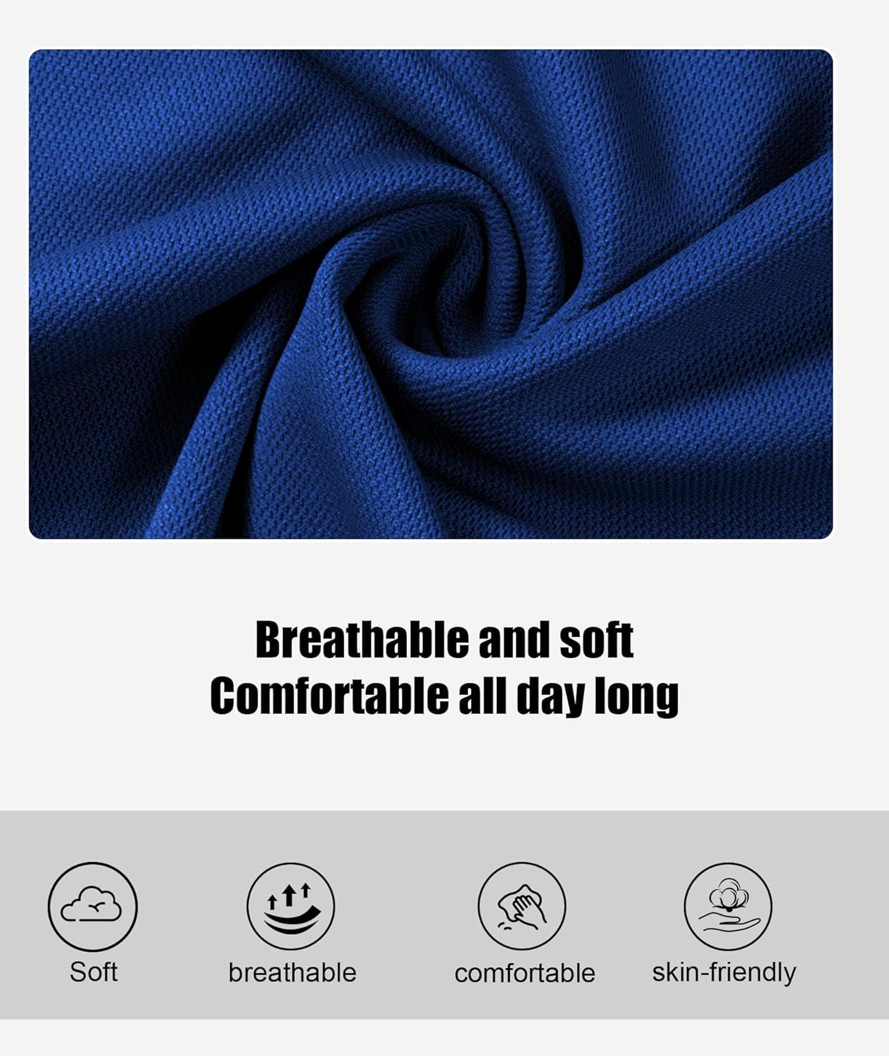 imageZITY 6 Pack Men Polo Shirts Short Sleeve with Pocket Wicking Shirts for Men Casual Collared TShirtsSix Black Grey Winered White Sapphireblue Duckblue