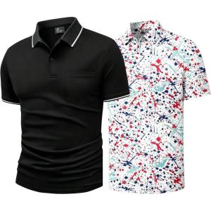 ZITY Select Mens Casual Polo Bundle with Mens Golf Shirts
