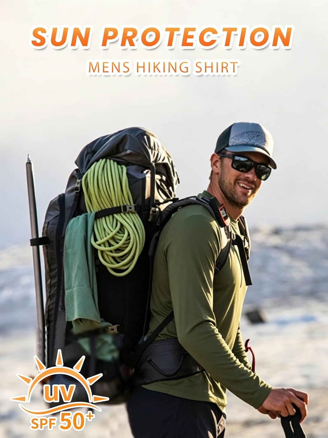 imageZITY 3 Pack Long Sleeve Shirts for Men UPF 50 Sun Protection Crew Neck TShirt Rash Guard for Hiking Running Swimming3packarmy GreenWine RedDark Gray