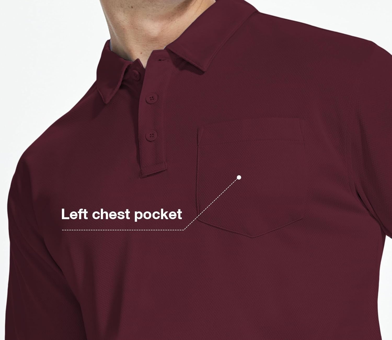 imageZITY 5 Pack Polo Shirts for Men with Pocket Dry Quickly Short Sleeve Athletic Outdoor Work Collared ShirtsBlacklight Bluewine Rednavydark Teal Blue