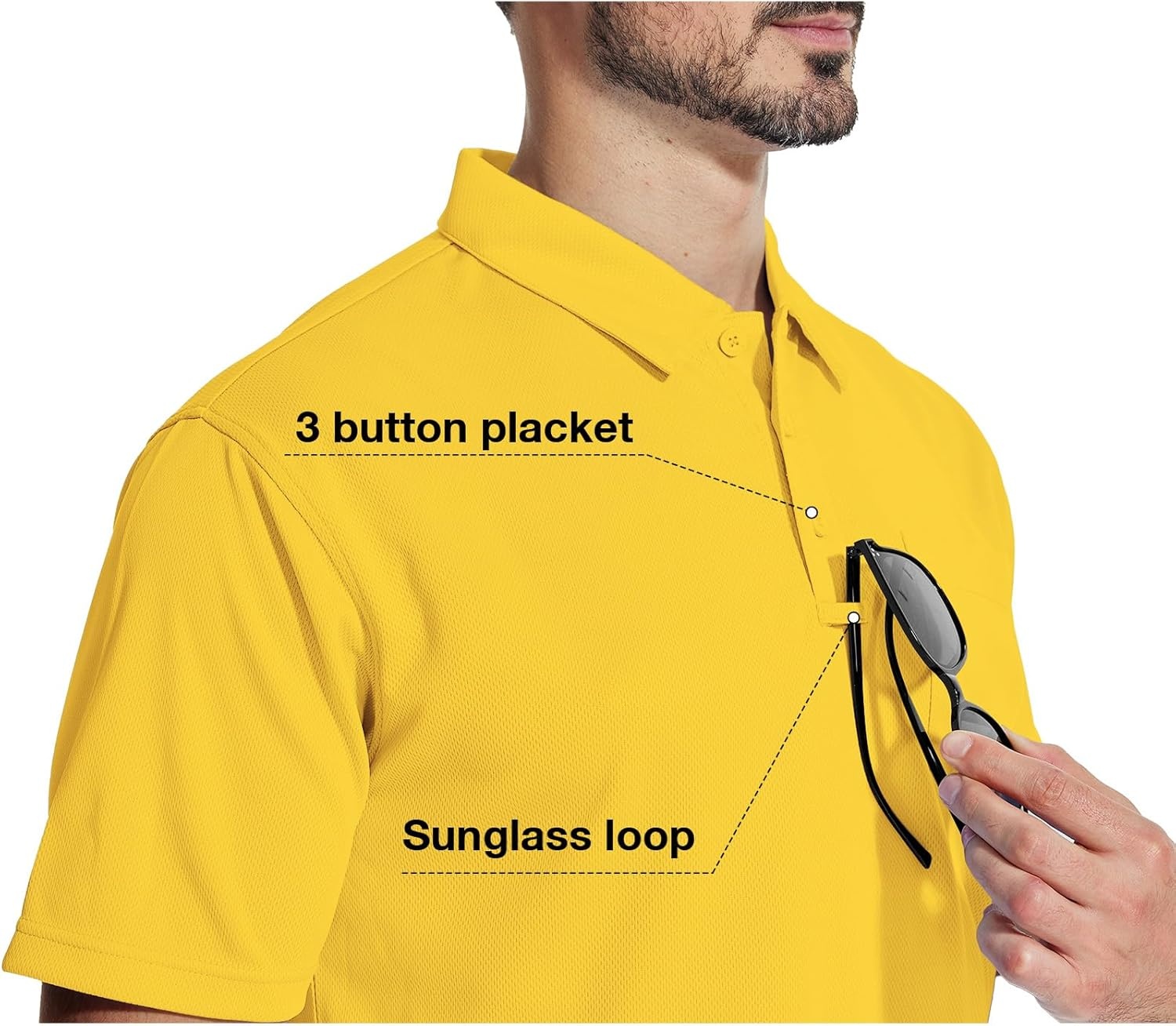 imageZITY 5 Pack Polo Shirts for Men with Pocket Dry Quickly Short Sleeve Athletic Outdoor Work Collared ShirtsPinkwine Reddark Yellowarmy Greenblack