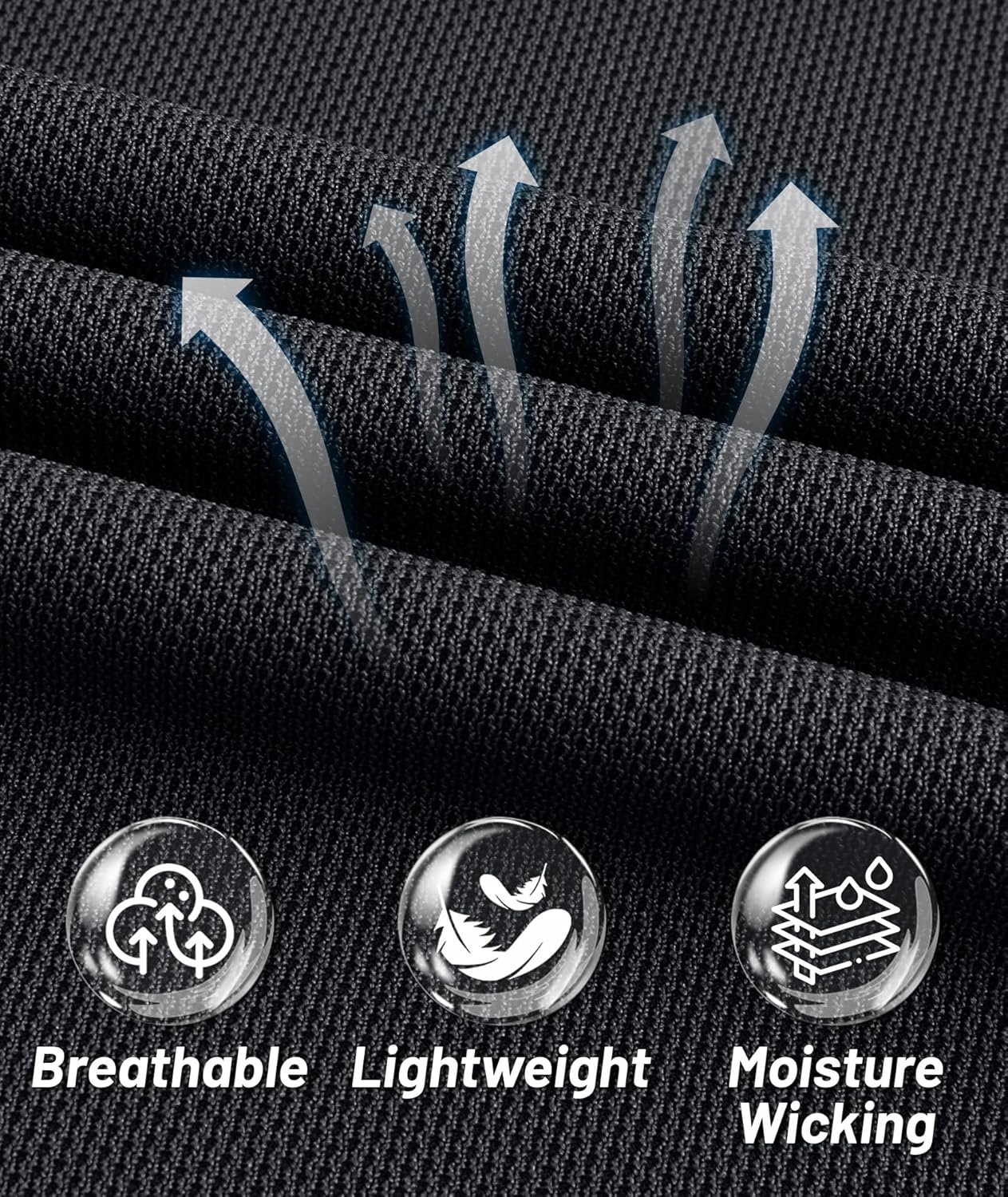 imageZITY Mens Polo Shirts Tactical Lightweight Moisture Wicking Long Sleeve Golf Sports Performance Shirts Work TeeDeep Gray