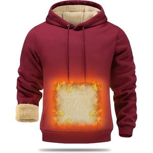 Men’s Sherpa Fleece Lined Hoodie Thick Pullover Hooded Winter Warm Casual Athletic Sweatshirt with Kangaroo Pocket(Burgund)