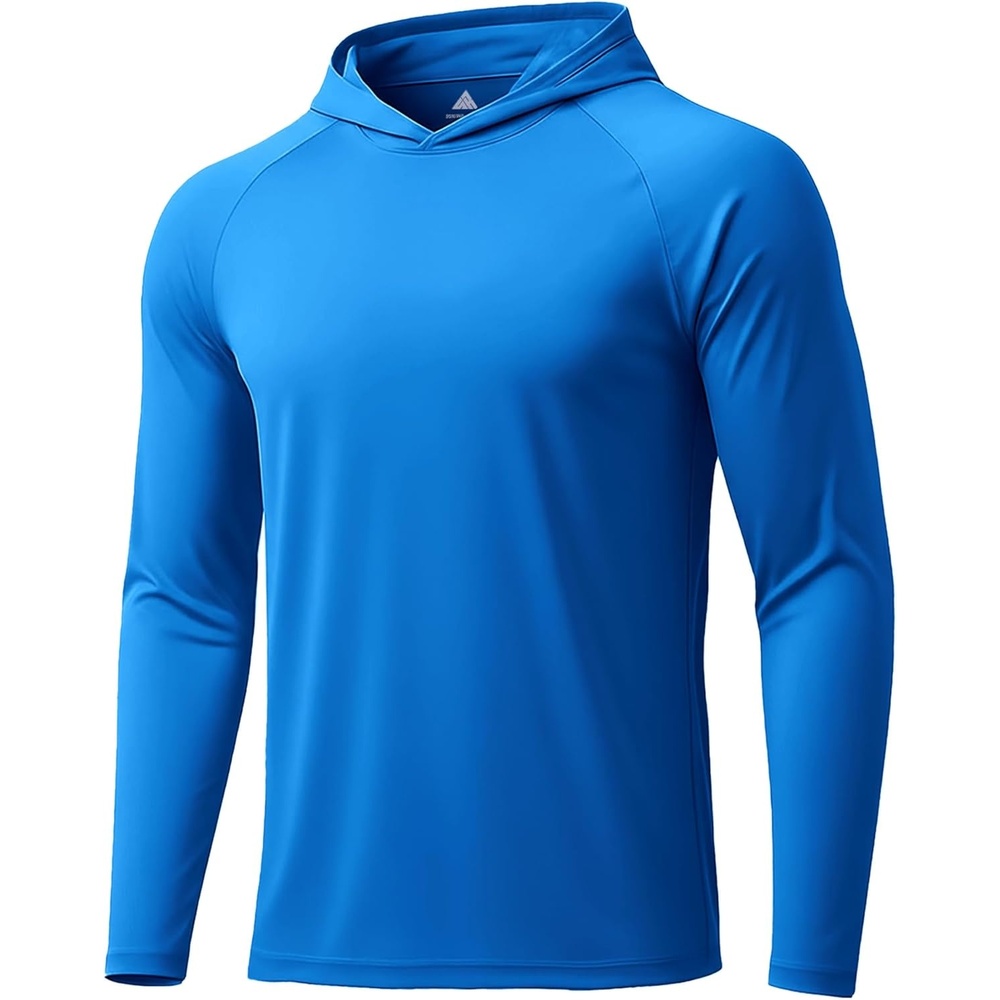 image:imageZITY 3 Pack Mens Sun Protection Hoodie Shirt Fishing Shirts for Men UPF 50 Long Sleeve Shirt Lightweight Rash GuardSky Blue