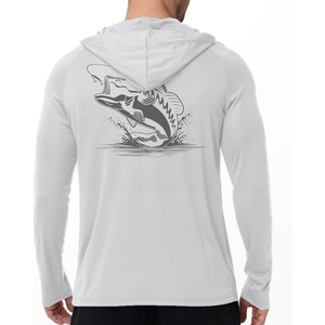 ZITY Fishing Shirts for Men UPF 50+ Sun Protection Hoodie Long Sleeve Rash Guard Lightweight Quick Dry UV Shirt(White)