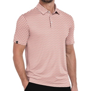 ZITY Mens Print Polo Shirts Short Sleeve Moisture Wicking Shirts for Men Golf Tennis Daily Casual Collared T-Shirt(A Orange Light)