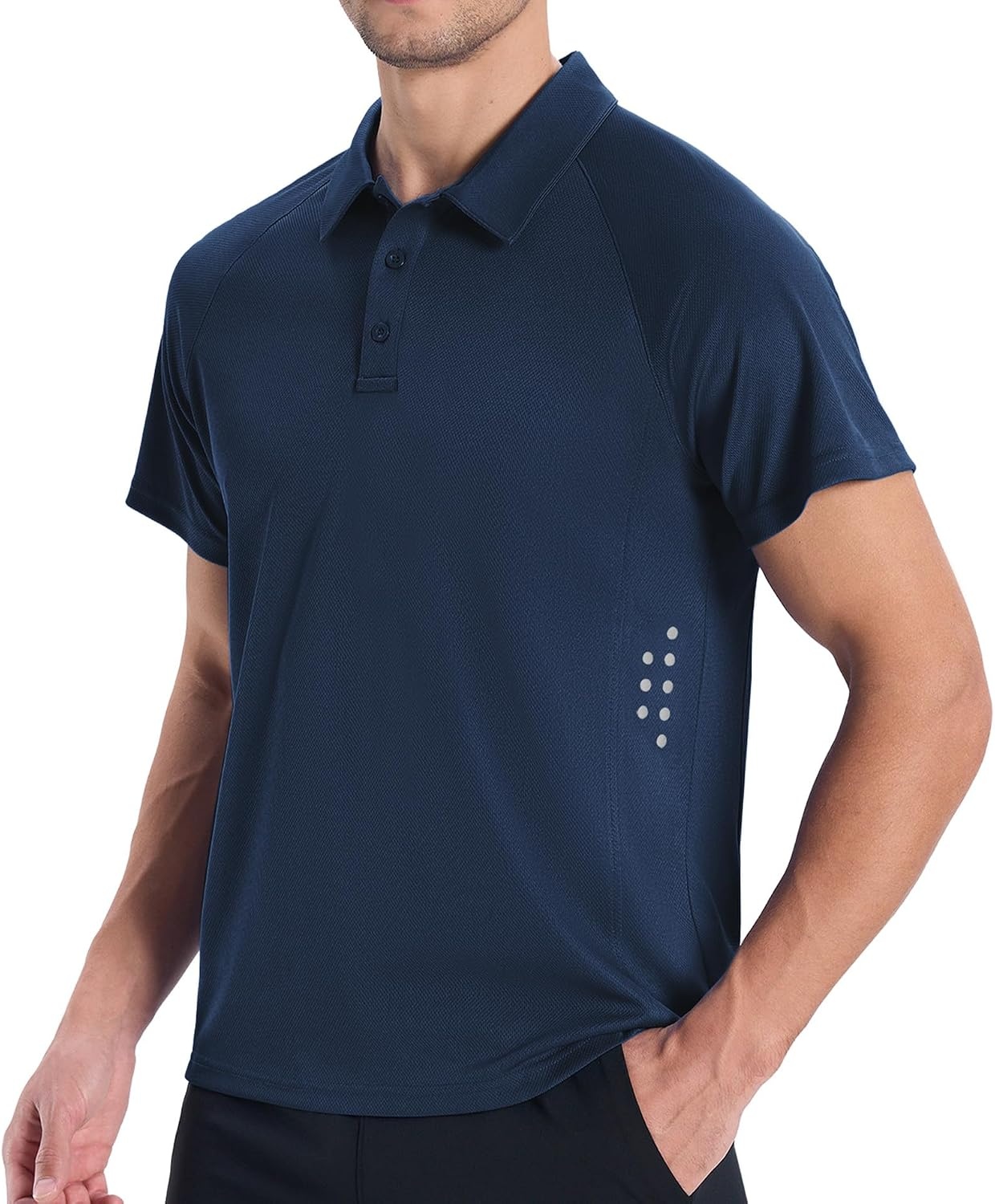 image:imageZITY 3 Pack Mens Polo Shirts Short Sleeve Performance Moisture Wicking Business Casual Athletic Collared Golf Shirts for MenBlackgreynavy