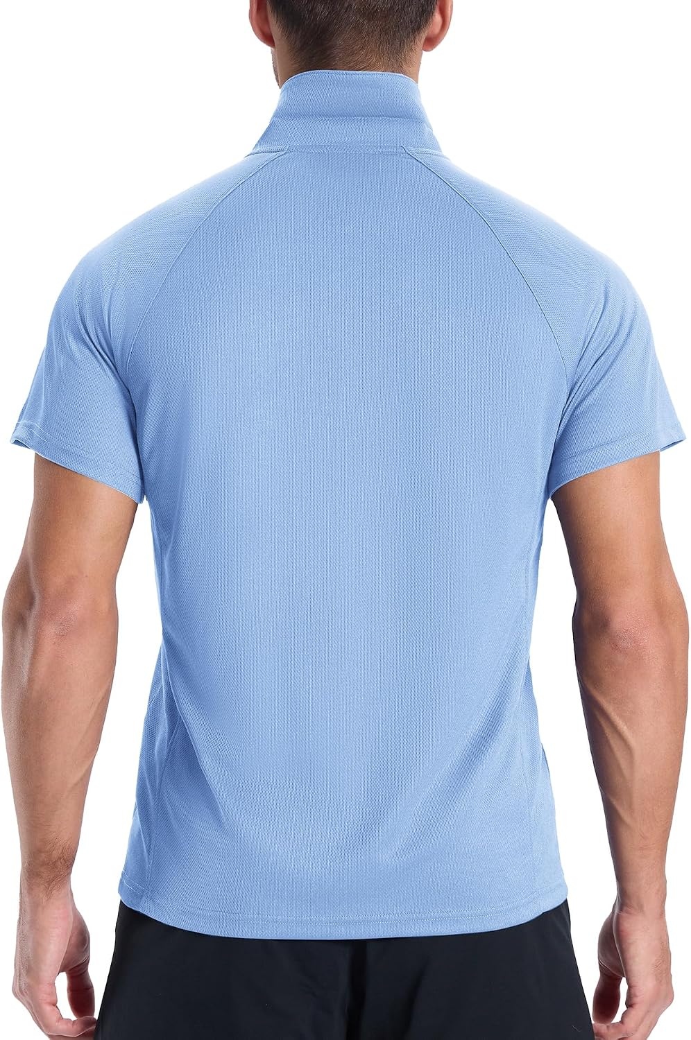 image:imageZITY 3 Pack Mens Polo Shirts Short Sleeve Performance Moisture Wicking Business Casual Athletic Collared Golf Shirts for MenWhitenavylight Blue