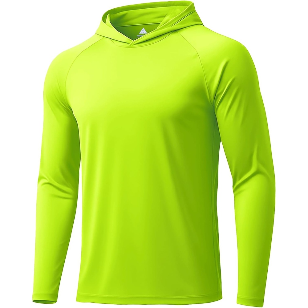 image:imageZITY 3 Pack Mens Sun Protection Hoodie Shirt Fishing Shirts for Men UPF 50 Long Sleeve Shirt Lightweight Rash GuardFluorescent Green