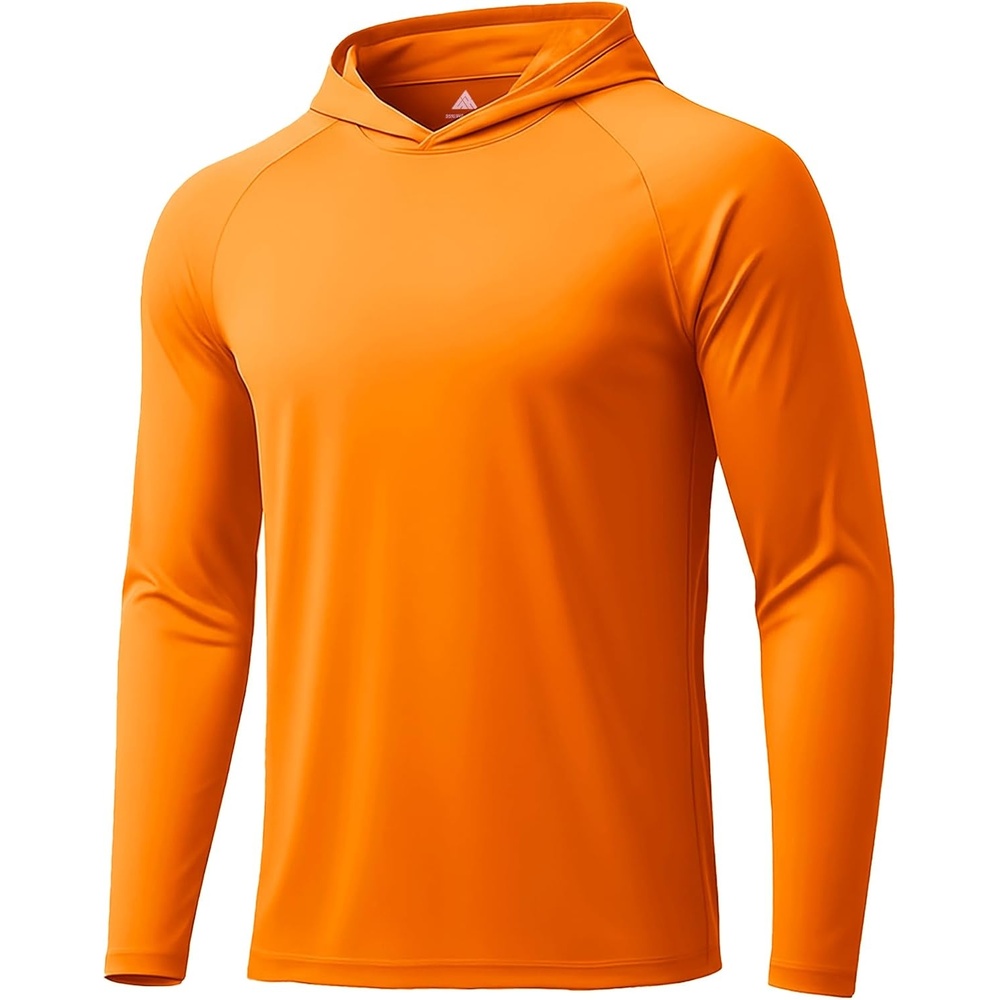 image:imageZITY 3 Pack Mens Sun Protection Hoodie Shirt Fishing Shirts for Men UPF 50 Long Sleeve Shirt Lightweight Rash GuardOrange