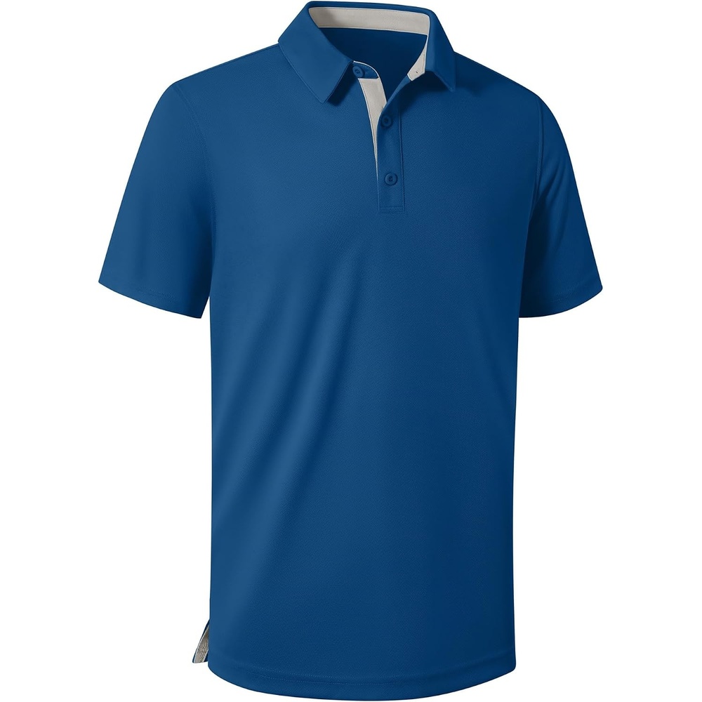 image:imageZITY Mens Golf Shirts Short Sleeve Polo Performance Moisture Wicking Dry Fit Collared Shirts for Casual BussinessBlue