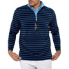 Navy Light Blue Stripe