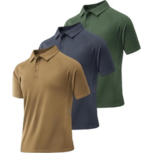 ZITY 3 Pack Mens Polo Shirts Short Sleeve Performance Moisture Wicking Business Casual Athletic Collared Golf Shirts for Men(Grey+army Green+khaki)