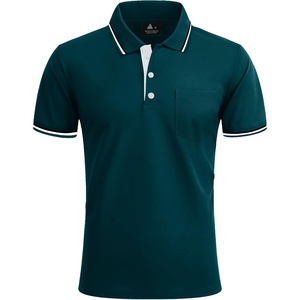 ZITY Men Polo Shirts Short Sleeve with Pocket Golf Polo Wicking Shirts for Men Casual Collared T-Shirts(One Darkblue)