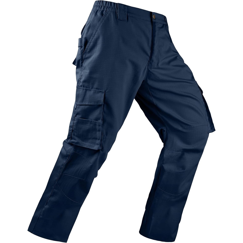 image:imageZITY Mens Work Pants Cargo Pants Ripstop Water Resistant with 11 Pockets for Hiking TacticalNavy