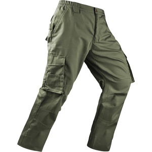 ZITY Mens Work Pants Cargo Pants Ripstop Water Resistant with 11 Pockets for Hiking Tactical(Army Green)