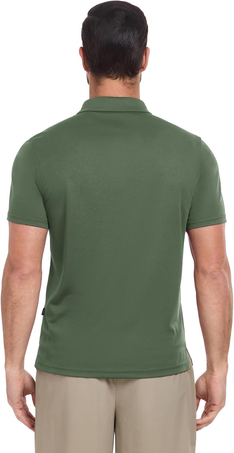 image:imageZITY 3 Pack Polo Shirts for Men Short Sleeve Moisture Wicking T Shirt Business Casual Mens Golf Shirts Collared TShirtsBlack Grey Green