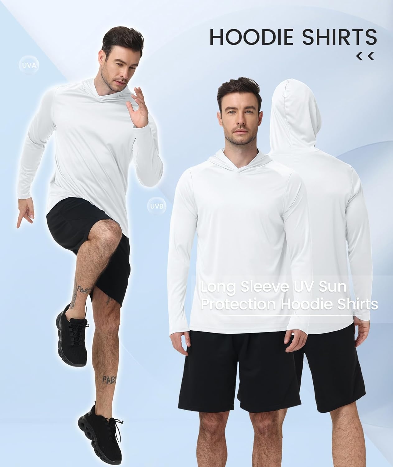 image:imageZITY Fishing T Shirts for Men UV Sun Protection UPF 50 Long Sleeve Tee TShirt Swimming TShirts Rash Guard Mens Shirts Pack
