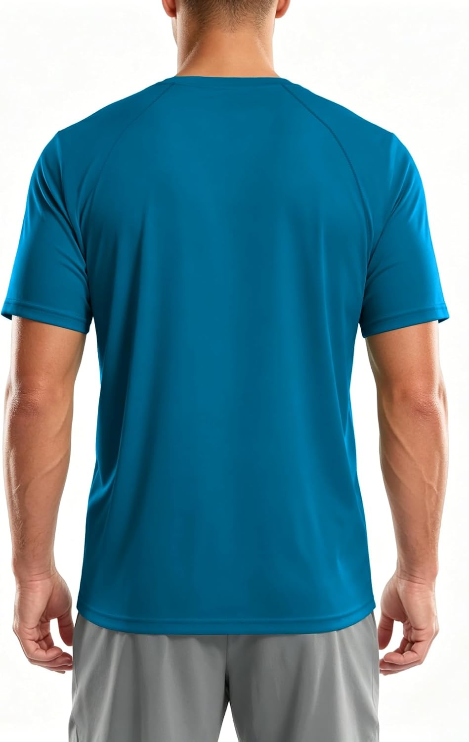 image:imageZITY Mens Swim Shirt Short Sleeve UPF 50 Fishing Rash Guard TShirts Quick Dry Workout Running ShirtsBlue