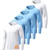 5 Pack: 3 Light Blue / 2 White