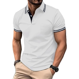 ZITY Mens Polo Shirts Short Sleeve Casual Collared Shirts Moisture Wicking Athletic Work Golf Shirts for Men with Pocket(White)