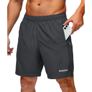 ZITY Men’s Quick Dry Athletic Shorts 7″ Lightweight Running Gym Outdoor Hiking Shorts with 3 Zipper Pockets(Dark Grey)