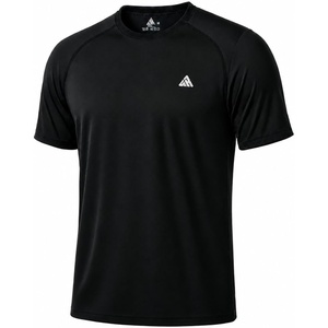 ZITY Men’s Swim Shirt Short Sleeve UPF 50+ Fishing Rash Guard T-Shirts Quick Dry Workout Running Shirts(Black)