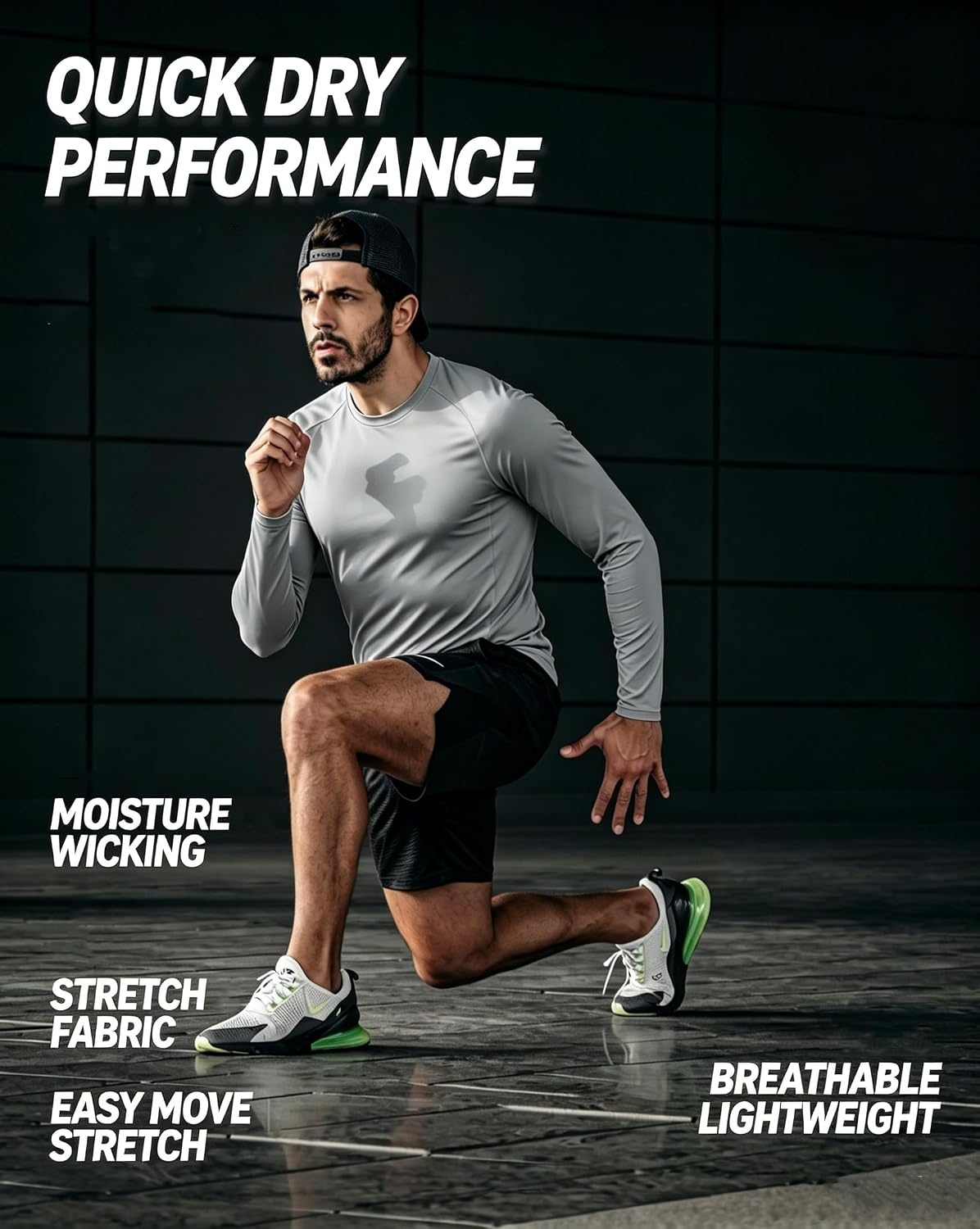 image:image3Pack UV Shirts for Men Long Sleeve Shirt UPF Cooling Shirt Breathable Dry Fit Tshirt Sun Protection Shirts for Men