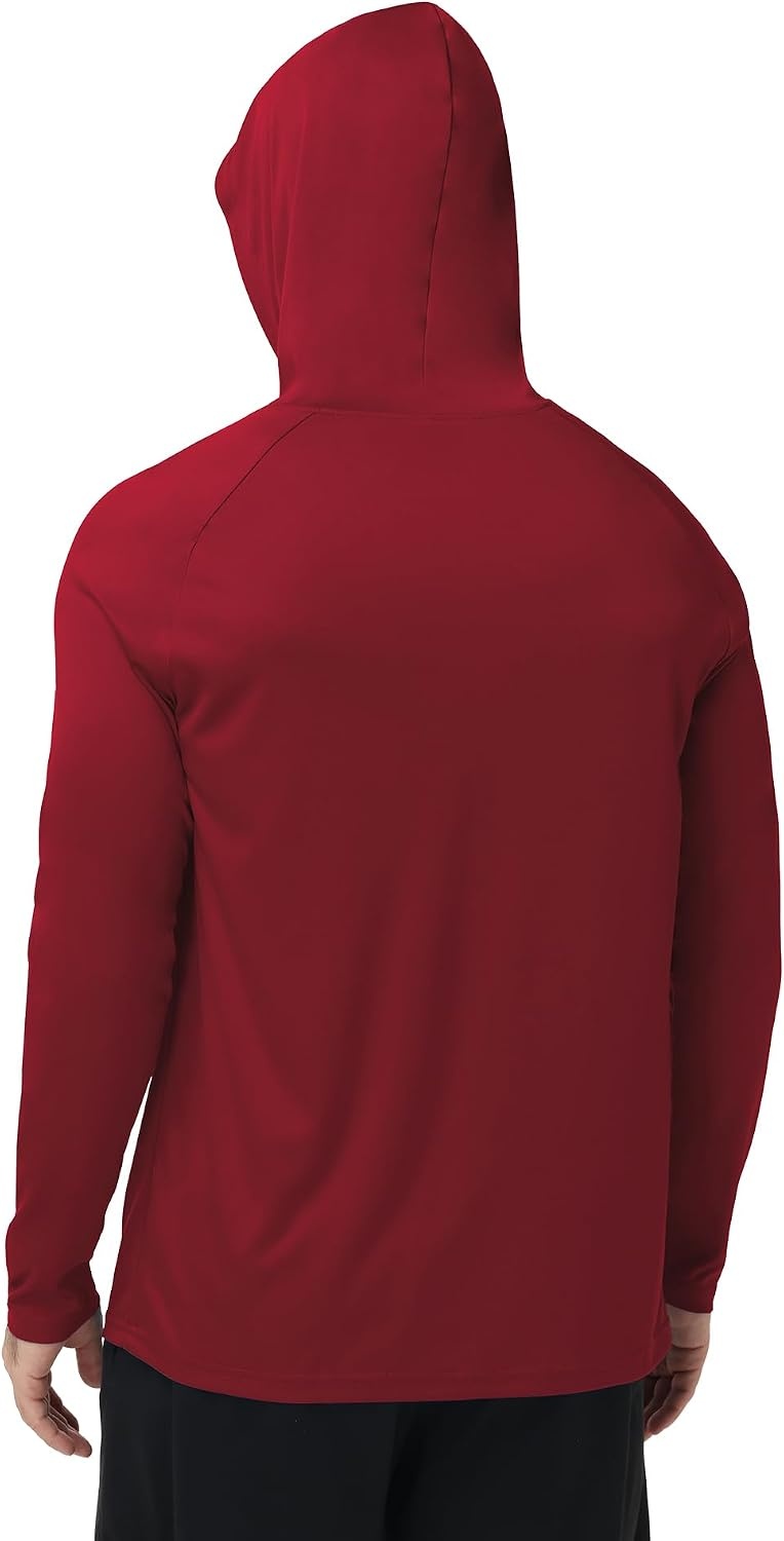 image:imageZITY 5 Pack Mens Sun Protection Long Sleeve Hoodie Shirts UPF 50 Fishing Shirts Lightweight Athletic Rash Guard SweatshirtsPure Black
