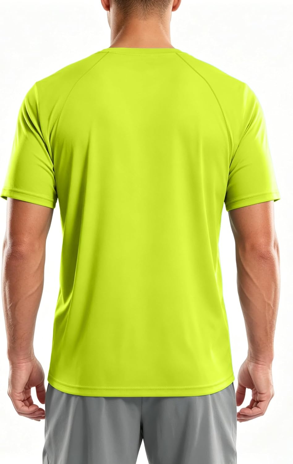 image:imageZITY Mens Athletic Workout Shirt Short Sleeve Quick Dry Swim Shirts UPF 50 Fishing Rash Guard TShirtsGreen
