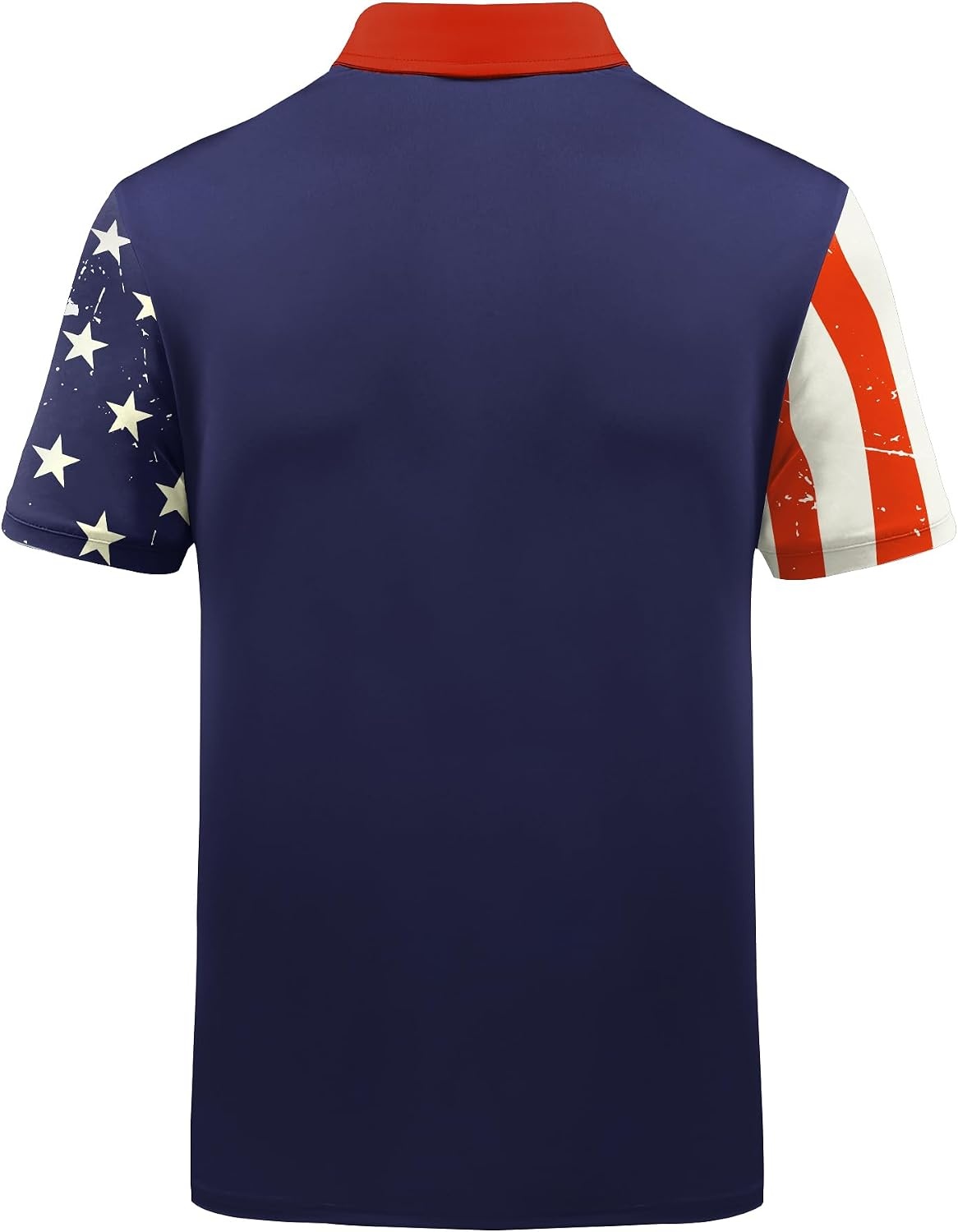 image:imageZITY Mens Golf Short Sleeve Moisture Wicking Polos with Print Patterns UPF 50Performance Collared TshirtStretchyLightweightBreathableTeam TrainingTennisAthleticOutdoorCampingBusinessNavy Red