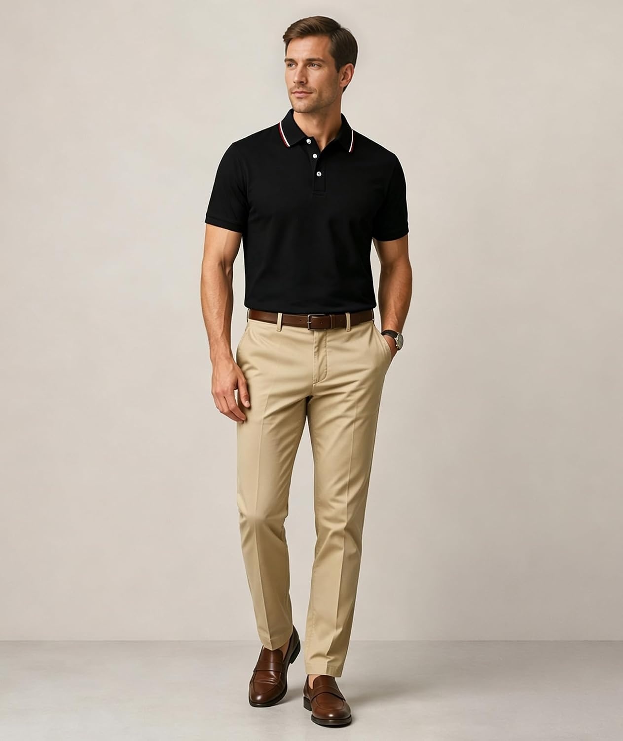 image:imageZITY Mens Polo Shirts Short Sleeve Casual Summer Collared Golf ShirtsBlackWhiteNavy