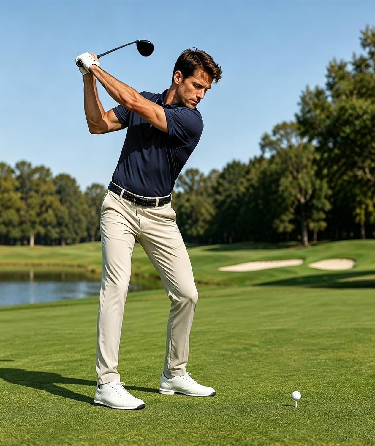 image:imageZITY Mens Polo Shirts Short Sleeve Casual Summer Collared Golf ShirtsNavyNavyNavy