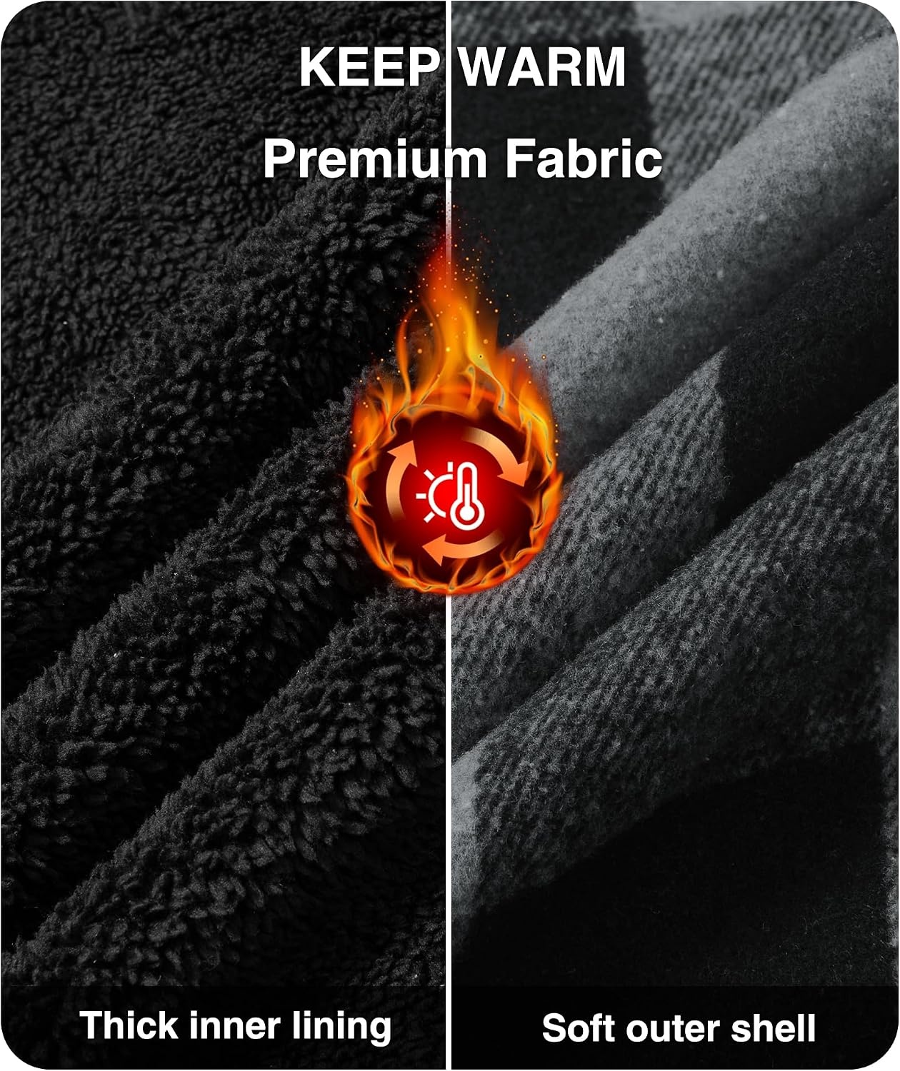 image:imageZITY Mens Sherpa Flannel Shirt Jacket Plaid Fleece Lined Hooded Sweatshirt Zip Front with Button PlacketWinter Warm Coat4 PocketsHeavyweight ThickPartyWorkCampingHikingDaily WearShoppingGrey