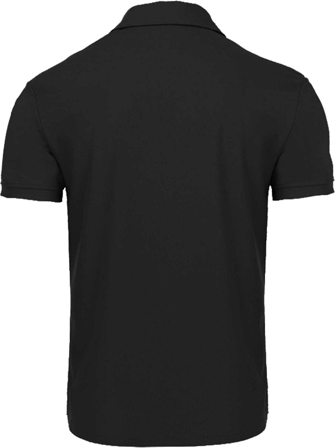 image:imageZITY Mens Short Sleeve Golf Polo Collared Shirts Solid Performance Tactical Shirt Moisture Wicking Breathable Lightweight Work Business Tennis Daily Casual TShirtZblack