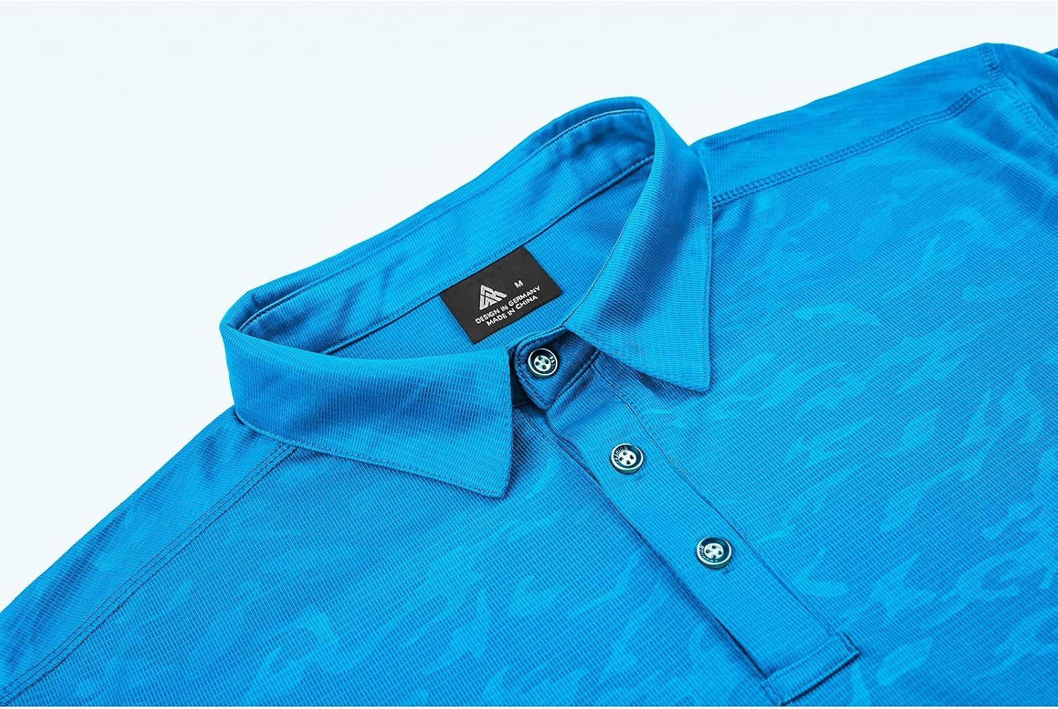 image:imageZITY Polo Shirts for Men Short Sleeve Moisture Wicking Performance Print Pattern Casual Collared Graphic Golf Polo ShirtBlue Green