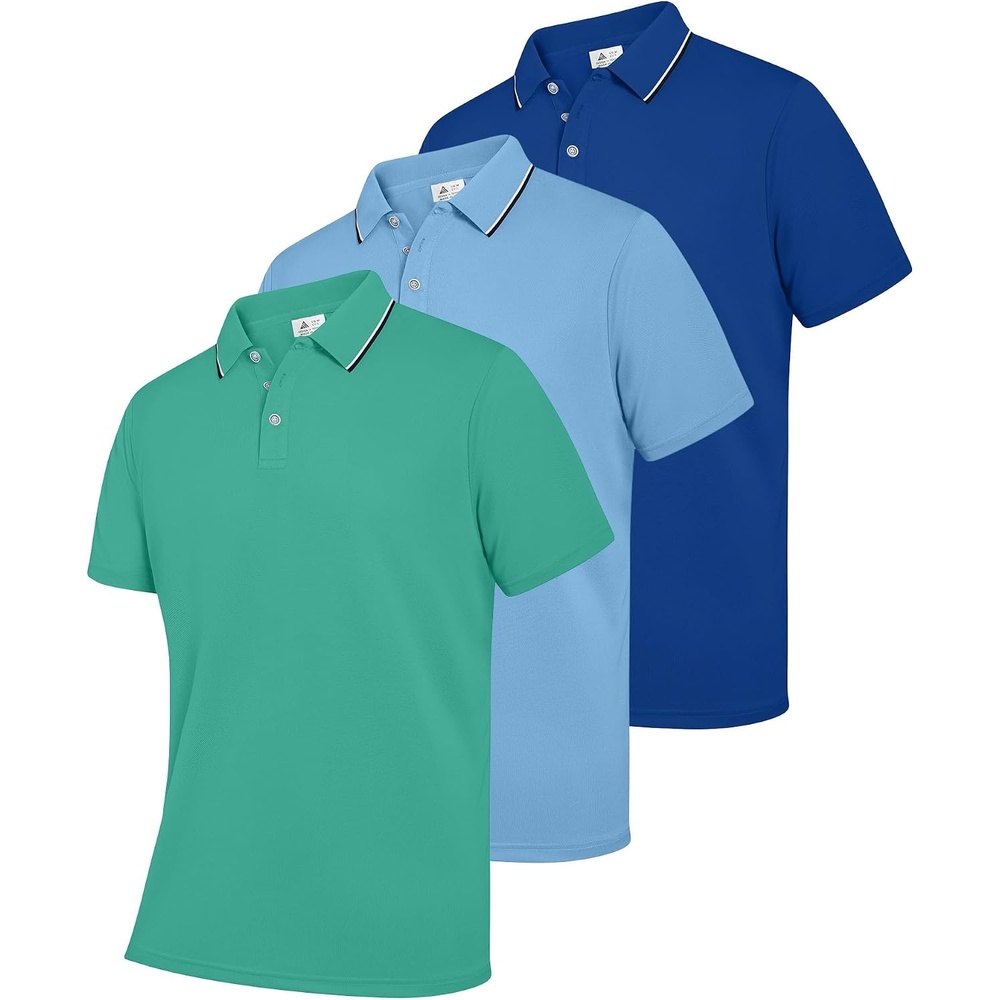 image:imageZITY Mens Polo Shirts Short Sleeve Casual Summer Collared Golf ShirtsRoyal BlueBaby BlueLake Blue