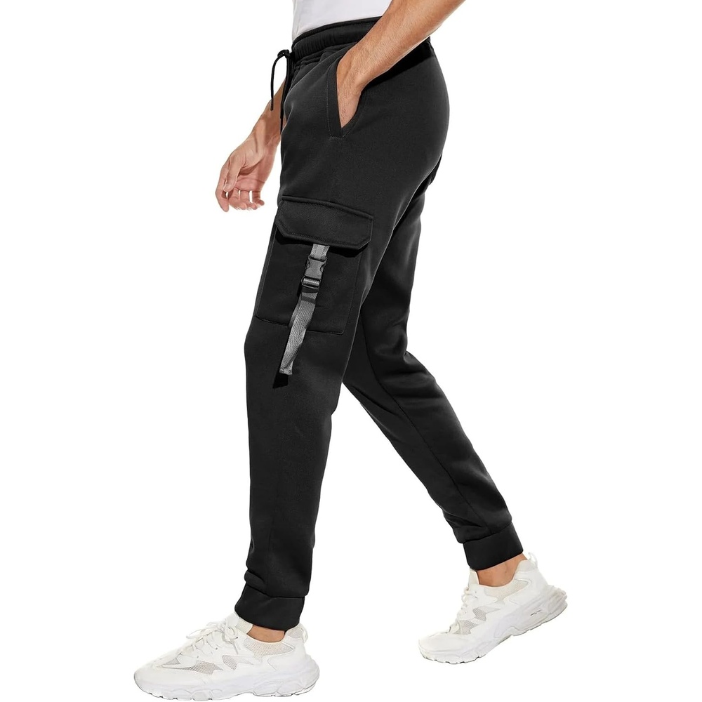 image:imageZITY Mens Sweatpants Tapered Joggers Athletic Track Pants Fall Warm Pants with PocketsA433black
