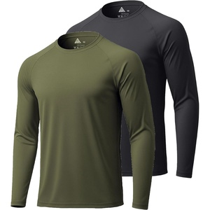 2Pack Mens Long Sleeve Tee Shirts SPF Cooling Shirt Breathable Dry Fit Tshirt UV Protection Shirts for Men