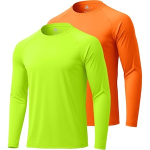 2Pack Neon Shirts for Men Long Sleeve Cooling Shirt Moisture Wicking Breathable Dry Fit Sun Shirt Work Shirts Men Construction