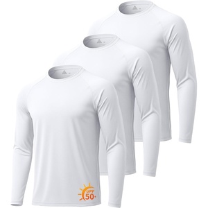 3Pack Mens Long Sleeve Tee Shirts SPF Cooling Shirt Breathable Dry Fit Tshirt UV Protection Shirts for Men